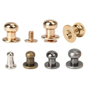 Rivets bouton en acier, aluminium, cuivre, finition zinguée, taille M2-M7 pour chaussures, sacs et accessoires en cuir - Product Image 5