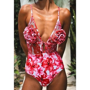 2024 nuevo diseño de moda estampado Mujer 2 piezas traje de baño de secado rápido sujetador Sexy Push-Up cubierta de tela sin espalda ropa de playa Bikini - Product Image 4