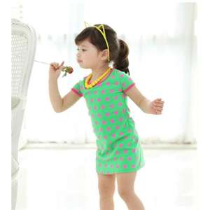 Ropa Infantil al por Mayor, Vestido Recto de Manga Corta con Estampado de Puntos Estilo Ghanaí para Niñas, de Fabricante Chino - Product Image 1