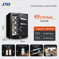 Coffre-fort intelligent à empreintes digitales JYB, Caja Fuerte 60cm, armoire de sécurité en acier avec contrôle à distance WiFi pour la maison et le bureau