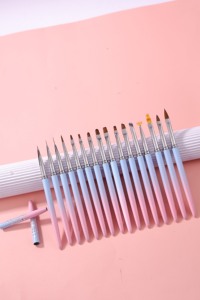 Kit de pinceaux pour nail art japonais, pinceaux pour dessin au gel UV, pinceaux multifonctions pour salon de manucure - Product Image 5