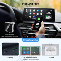 Adaptateur sans fil 2-en-1 CarPlay et Android Auto OEM/ODM d'usine, boîtier métallique, convertit le filaire en sans fil, clé USB Plug and Play