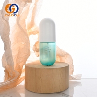 Bouteille à pompe fine en plastique PET de 30 ml et 60 ml, colorée, pour usage industriel, personnalisable, pour soins de la peau et cosmétiques, rechargeable
