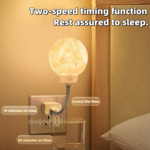 Lampe de chevet USB <span class=keywords><strong>à</strong></span> capteur sonore, <span class=keywords><strong>veilleuse</strong></span> <span class=keywords><strong>à</strong></span> lumière lunaire, petite lampe de nuit <span class=keywords><strong>à</strong></span> <span class=keywords><strong>brancher</strong></span> pour chambre <span class=keywords><strong>à</strong></span> coucher - Product Image 4