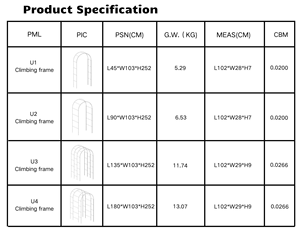 Factory Wholesale Price Garden Coated Steel <b>Trellis</b> for Plant Growing Support Climbing U Arched - Product Image 6