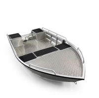 Bateau de pêche à coque en V en alliage de magnésium-aluminium haute résistance de 4,2 m avec grand pont avant et vivier