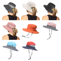 Chapeaux de seau de créateur unis en maille respirante, mentonnière réglable et pliable, casquettes de pêcheur à large bord pour le cyclisme, usage quotidien