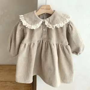 2024 Schlussverkauf Neuheit neuestes Design Mädchenkleidung Kleid langärmlig niedlich Kinder Babykleid Mädchen Babykleider