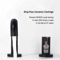 Keran Basin hitam Matte disetujui Cupc Amerika-Mixer dudukan dek pegangan ganda dengan memori suhu