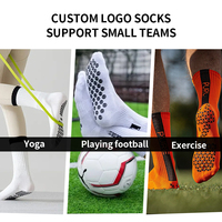 Logo personnalisé Chaussettes de sport en maille respirante antidérapantes pour la course à pied Chaussettes de football d'élite antidérapantes colorées unisexes