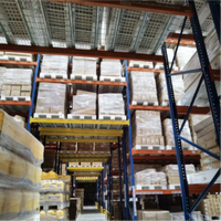 Système de rayonnage à palettes robuste et réglable, antirouille, hauteur maximale 15m, structure en acier pour entrepôt industriel