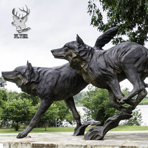 Scultura in bronzo di animali da esterno, antica scultura romana a <span class=keywords><strong>grandezza</strong></span> naturale di <span class=keywords><strong>lupo</strong></span> e cuccioli in bronzo - Product Image 6