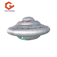 Ballon gonflable UFO de Noël de 15 pieds, ballon volant en hélium, vaisseau spatial extraterrestre pour les événements