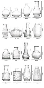 Glass Bud <strong>Vases</strong> <strong>Set</strong> of <strong>3</strong> Minimalist Clear Small Glass <strong>Vase</strong> for Home Decor Centerpieces - Product Image 6