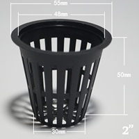 Pots de fleurs en plastique, panier en plastique de 55mm pour herbes hydroponiques et ce, vente en gros, 2, 3, 4 pouces, 5 pièces