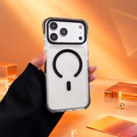 Coque de téléphone transparente en PC, minimaliste, avec protection renforcée des coins pour iPhone