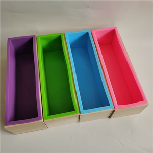Hình Chữ Nhật Handmade Xà Phòng Khuôn Linh Hoạt Silicone Xà Phòng Khuôn Với Hộp Bằng Gỗ Cho Tự Chế Thủ Công Xà Phòng Làm Nguồn Cung Cấp - Product Image 2