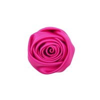 Fleur de bourgeon de rose tridimensionnelle en satin de haute qualité de 4.5cm faite à la main pour les décorations transfrontalières de remise des diplômes de chaussures de vêtements