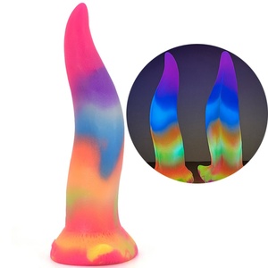 New Product Ideas 2022 YOCY Dragon Tongue Glow in Dark Series Penis Luminous Sex Tool Luminous Light up <b>Dildo</b> for Men - Product Image 1