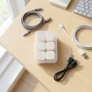 Organisateur de câbles magnétique portable en plastique, organisateur de câbles de bureau, dispositif de <span class=keywords><strong>rangement</strong></span> et de fixation de câbles de données à fixer au mur - Product Image 2