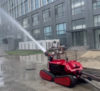 Robot de lutte contre les incendies télécommandé électrique 4x4 RXR-M100BGD, chenilles en caoutchouc, canon à eau 100L/S, autonomie de 4 heures