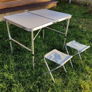 2025 Popular al aire libre portátil plegable de almacenamiento plegable Camping campamento Picnic mesa y sillas conjunto para Camping - Product Image 5