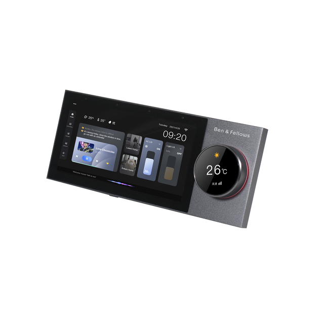 T Touch Screen Tuya Smart Home WiFi Bluetooth On-In-Wall Flush Mount Amplifier for Home Audio Background Music