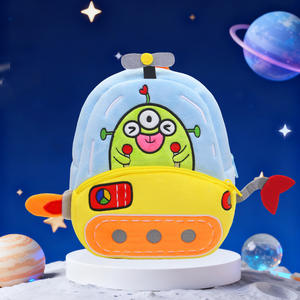 Mochila Escolar con Diseño Espacial <span class=keywords><strong>para</strong></span> Niños, Linda Mochila de Dibujos Animados del Universo <span class=keywords><strong>para</strong></span> Niñas y Niños Pequeños, Mochila con Diseño de Cohete, Mochila Escolar de Felpa Suave - Product Image 6
