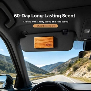 Penyegar Udara Mobil Mewah Grosir, Klip Aromaterapi Kayu, Logo Custom, Penyegar Udara Sun Visor, Diffuser Aroma Alami, Evaporasi Tahan Lama, Lucu - Product Image 2