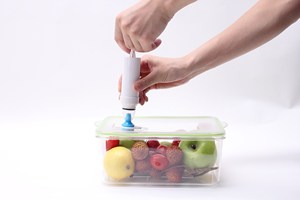 BPA libero di plastica <span class=keywords><strong>rettangolare</strong></span> <span class=keywords><strong>contenitore</strong></span> di alimento di vuoto contenitori di stoccaggio con pompa, <span class=keywords><strong>contenitore</strong></span> di immagazzinaggio di vuoto per il cibo - Product Image 3