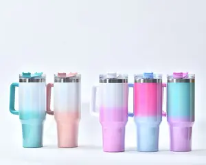 미국 창고 맞춤형 핫 셀러 새로운 디자인 재고 16 온스 승화 젖빛 메이슨 밀짚 유리 컵 플라스틱 뚜껑 대나무 물줄기