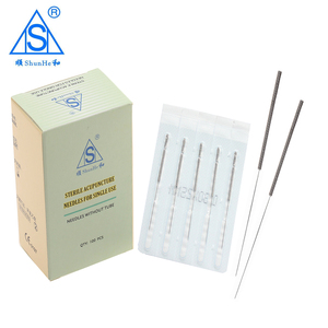 Aiguilles d'<span class=keywords><strong>acupuncture</strong></span> jetables stériles en acier inoxydable Shunhe, 100 pièces, certifiées CE TCM - Product Image 2