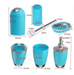 Dispensador de loción, soporte para cepillo de dientes, <span class=keywords><strong>jabonera</strong></span>, vaso, soporte para cepillo de <span class=keywords><strong>baño</strong></span>, accesorios de <span class=keywords><strong>baño</strong></span>, juegos modernos, 6 uds. - Product Image 4