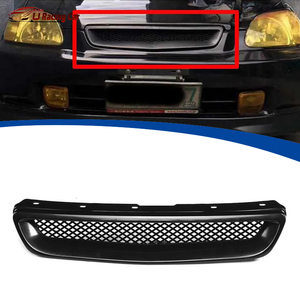 Accesorios para coche, parrilla negra para parachoques delantero de coche, cubierta de rejilla de carreras para Honda Civic 1996-1998 <span class=keywords><strong>EJ</strong></span>/EK - Product Image 1