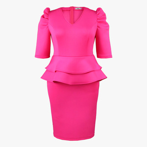 Tắt vai <span class=keywords><strong>peplum</strong></span> thanh lịch cộng với kích thước của phụ nữ Dresses - Product Image 5