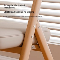 Chaise de salle à manger pliable en métal avec dossier confortable, tabouret empilable, gain de place, style mi-siècle, pour le camping en plein air et la maison