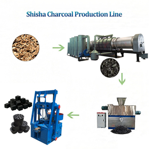 Línea Completa de Producción de Briquetas de Carbón de Aserrín de Madera con Horno de Carbonización, Máquina para Hacer Carbón de Cáscara de Coco - Product Image 1