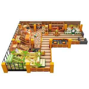 Equipo de Juegos Interior Comercial, Parque Interior Inflable con Tobogán, Piscina de Pelotas, Temática de Vaqueros, para Niños - Product Image 1