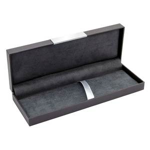 Étui à instruments noir lisse avec plaque pour stylos et outils d'écriture - Product Image 2