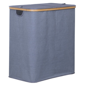 <b>Laundry</b> Hamper Gray 54x34x60Cm Foldable Oxford Cloth Rectangle <b>Standing</b> Type For Bathroom Clothing Organizer - Product Image 5