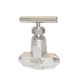 Vanne à aiguille forgée NF en acier inoxydable SS316L, haute température, haute pression 6000 PSI, monobloc pour gaz, huile, eau, applications pneumatiques - Product Image 1