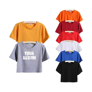 T-shirt court ample pour femme, personnalisable avec logo, en coton doux, pour filles - Grande Vente - Product Image 1
