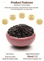 Riz noir naturel, céréales complètes brutes, emballage personnalisé sous marque privée, OEM, vente en gros pour la préparation de bouillies