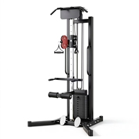 Station de musculation multifonctionnelle à câble unique avec barre de traction et poulie latérale, équipement de fitness à domicile avec pile de poids