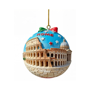Adorno Navideño de Resina Pintado a Mano con Varios Lugares Emblemáticos de Italia, <span class=keywords><strong>Milán</strong></span> y Venecia, Recuerdo para Decoración de Roma, Regalo - Product Image 1