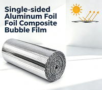 Barrière thermique réfléchissante moderne en aluminium et feuille de bulles PE à haute valeur R (10,5 k/W) pour entrepôt, résistant au feu