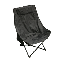 Chaise de jardin moderne Oxford à dossier haut - Conception stable anti-affaissement, pliable et portable pour le camping, la plage et la pêche en extérieur