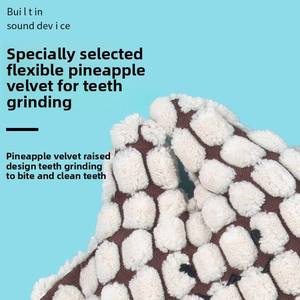 Durable Teeth Grind Cute Pet Plush Tug Toy Bite-Resistant Puppy Molar Training Interactive Dog Squeaky Chew Toy With Cotton <b>Rope</b> - Product Image 4