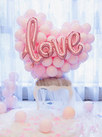 Filet à gouttes créatif en forme de coeur rouge rubis pour anniversaire, mariage, saint valentin, décoration, 300 pièces, ballon de 5 pouces