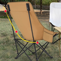 Chaise de camping pliable portable de plage, légère, durable, imperméable, à dossier haut, populaire en gros